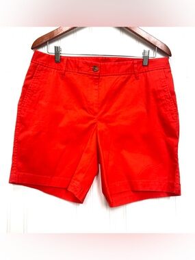 Talbots Shorts Orange Relaxed Chino Short 8 Cotton Like New